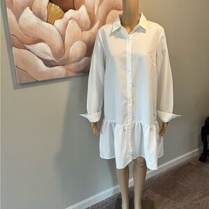 ChicMe White Shirt Dress